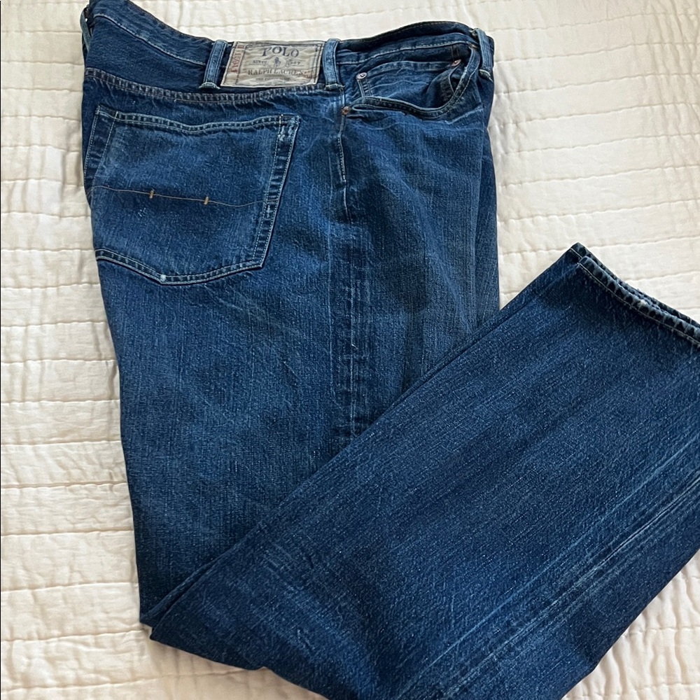 Ralph Lauren Men's Dark Blue Relaxed Jeans
